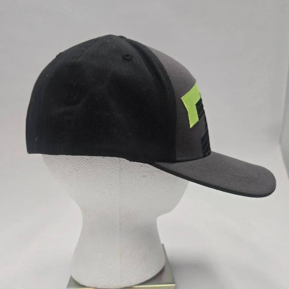 Fox Racing Flexfit Hat Mens L/XL Black Grey Neon Green Motocross Cap‎ 13979